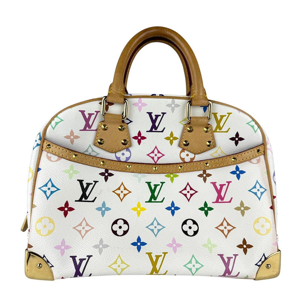 Louis Vuitton Handbag Monogram Multicolor Trouville Blanc White